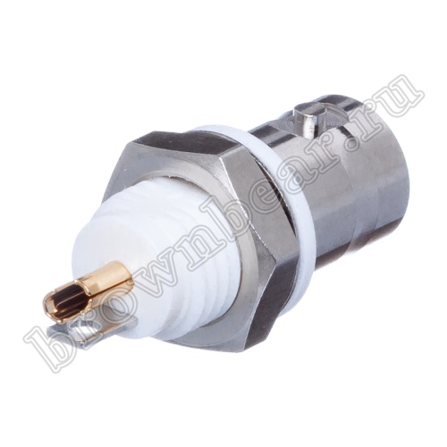 Разъем BNC гнездо на приборный блок, под пайку,  изолированный BNCI-BJ фото 4