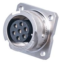 Разъем Amphenol серии 97B, ACA-B, 7 контактов, розетка на блок, байонет 97B3102E-16S-1S(A23)