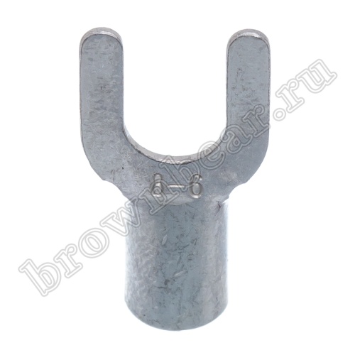 Клемма вилочная обжимная тип "U" 6.4 мм, на провод 10.0 мм², неизолированная, кратно 100шт. TY-8-6 фото 5