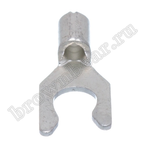 Клемма вилочная обжимная тип "U" 4.3 мм на провод 0.5 - 1.5 мм² с защелкой, неизолированная, кратно 100шт. TYL-1.25-4 фото 3