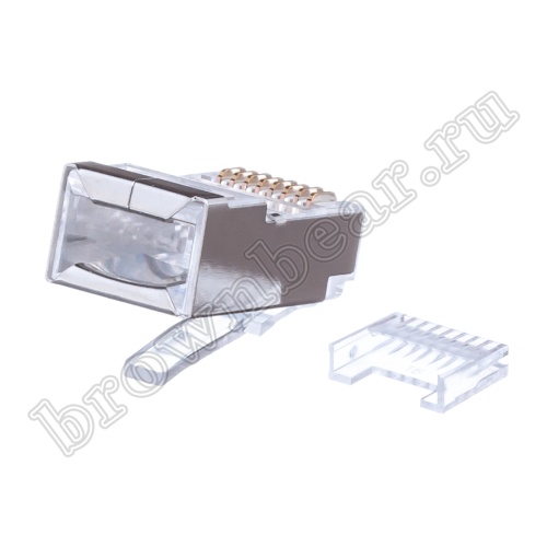 Разъём RJ-45 (8P8C) со вставкой, вилка под экранированную одножильную витую пару TPS5-8P8C-S фото 4