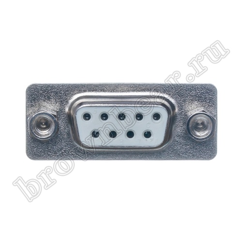 Разъем D-SUB   9 контактов, гнездо на плату, вертикальный с крепежными стойками DBS-9F фото 4