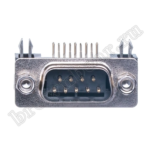 Разъем D-SUB 9 контактов, вилка на плату, прямой угол  7.2мм, тип 2 DRB-9MA фото 6