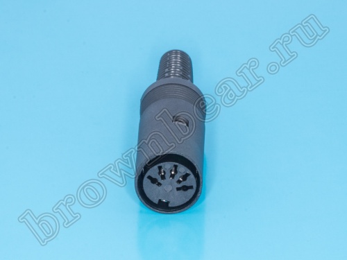 Гнездо DIN 5 контактов на кабель, 45градусов DN-5F1 фото 3
