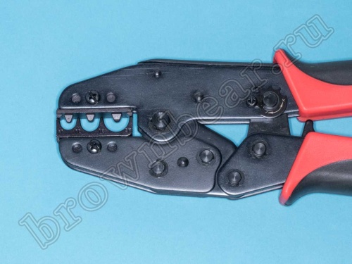 Пресс-клещи (кримпер) для обжима неизолированных клемм на провод 4-8 AWG HT-5135N1 фото 3