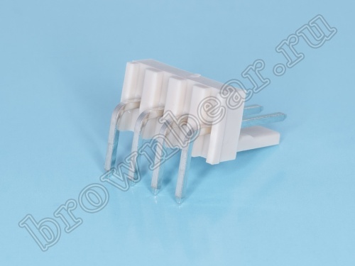 Разъем питания 4 контакта, вилка на плату, прямой угол, шаг 2.54 мм WF-4R фото 3