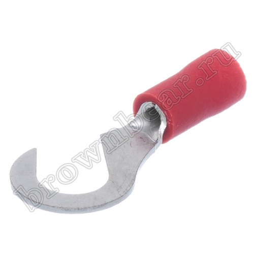 Клемма крюк тип "C" 6.4 мм на провод 0.5 - 1.5 мм², изолированная, кратно 100шт. TCI-1.25-6