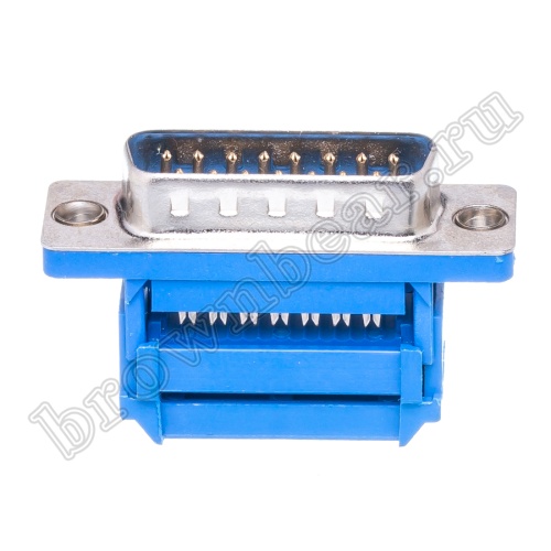 Разъем D-SUB  15 контактов, вилка на плоский кабель, тип 2 DI-15F фото 2