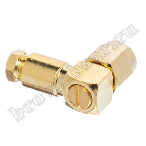 Разъем SMA штекер на кабель RG-174, угловой, пайка SMA-LS174P фото 4