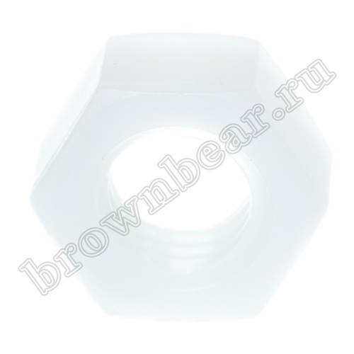 Гайка пластиковая М8х1.25, h=6.4 мм, нейлон, упаковка 100 шт. фото 3