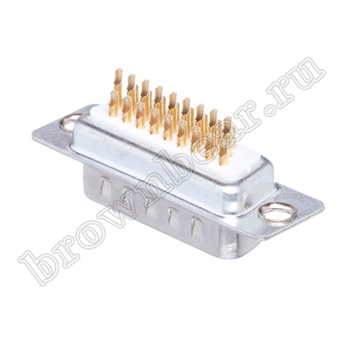 Разъем D-SUB  26 контактов высокой плотности, вилка на кабель, пайка, тип 2 DHS-26M фото 5