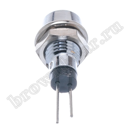 Светодиод 12В в корпусе индикаторный, красный, 7.0 mcd фото 2