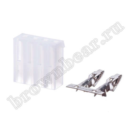 Разъем питания 4 контакта, гнездо на кабель, шаг 3.96 мм PHU-4 фото 6