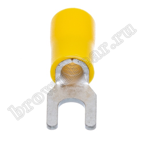 Клемма вилочная обжимная тип "U" 4.3 мм, на провод 4.0 - 6.0 мм², изолированная, кратно 100шт. TYI-5.5-4 фото 4