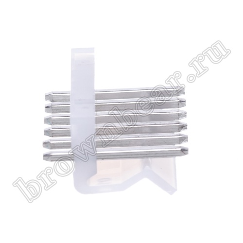 Разъем питания 6 контактов, вилка на плату, шаг 3.96 мм PWL-6 фото 3