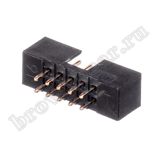 Разъем IDC 2х5 вилка на плату, шаг 2мм BH2-10 фото 3