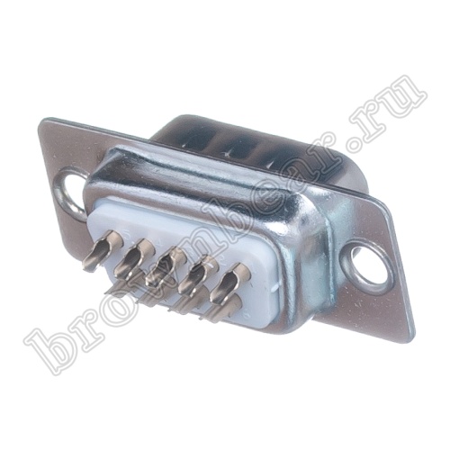 Разъем D-SUB   9 контактов, вилка на кабель, пайка, тип 2 DB-9M фото 3