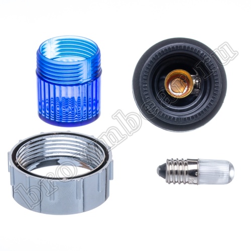 Лампа неоновая индикаторная 220В, d 25 мм, голубая фото 5