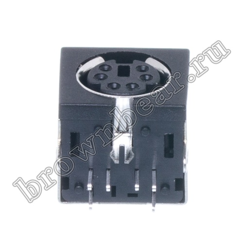 Гнездо mini DIN 6 контактов на плату MDN-6FR фото 4