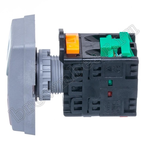 Кнопка управления пуск-стоп, с подсветкой, без фиксации, НЗ/НР, зеленая/красная TN2IT2WN-1AB фото 2