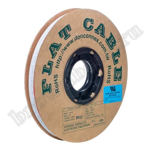 Кабель плоский, шлейф 9 проводников, шаг 1.27 мм фото 2