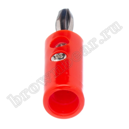 Разъем Banana штекер, тип 1, красный фото 4