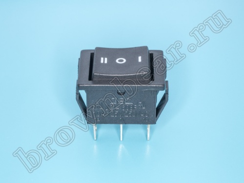 Выключатель 220В 6 контактов 29х22мм, черный, вкл-выкл-вкл SWR-79 фото 4