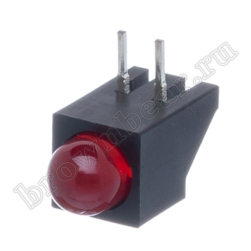 Светодиод в корпусе индикаторный на плату, красный, 25.0 mcd