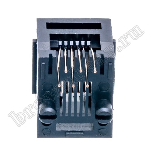 Разъём RJ-12 гнездо на плату, 6P6C, тип 3/1 TJ3/1-6P6C фото 5