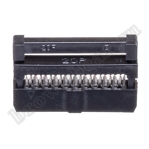 Разъем IDC 2х10 розетка на плоский кабель, шаг 2.00мм IDC2-20 фото 4