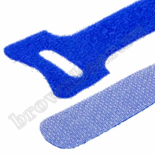 Стяжка (хомут) на липучке 135х12 мм, многоразовая, синяя, упаковка 20 шт. MGT-135BE фото 6