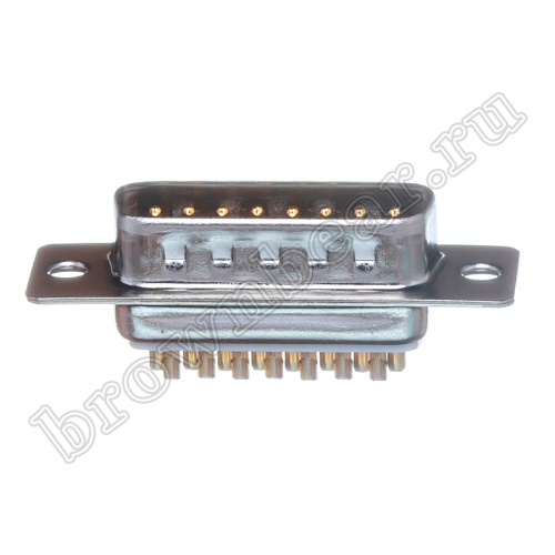 Разъем D-SUB  15 контактов, вилка на кабель, пайка, тип 2 DB-15M фото 5