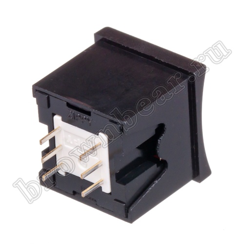 Кнопка мини с фиксацией, красная в черном корпусе PSM2-1-R-B  фото 5