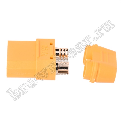 Разъем питания XT90 для АКБ, 2 контакта, розетка на кабель с кожухом XT90H-F.G.Y фото 9