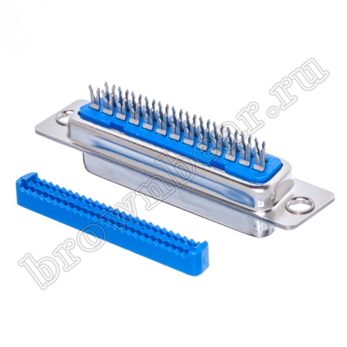 Разъем D-SUB 25 контактов, гнездо на кабель, зажим DBI-25F фото 4