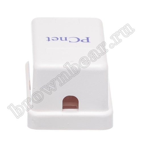 Розетка компьютерная накладная одинарная RJ-45, 8P8C, категория 5е, универсальная, PCnet  фото 4