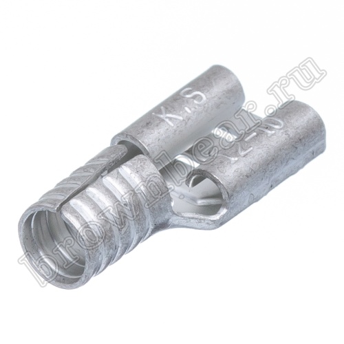 Клемма плоская обжимная 6.3 мм, гнездо на провод 4.0 - 6.0 мм², кратно 100шт. РП-М TA-5.5F фото 3