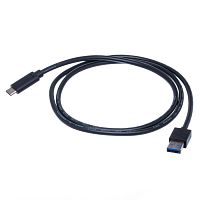 Кабель интерфейсный USB 3.0, type А - type C, вилка - вилка, черный, 1 метр