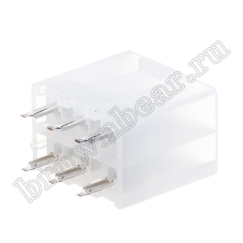 Разъем питания Mini-Fit 6 контактов, вилка на плату, шаг 4,2мм MF-6MA/2 фото 5