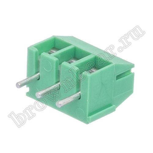 Клеммник винтовой на плату, 3 контакта, 3.5 мм TB-09B фото 3