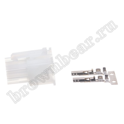 Разъем питания Mini-Fit 6 контактов, гнездо на кабель, шаг 4,2мм MF-6F/2 фото 5