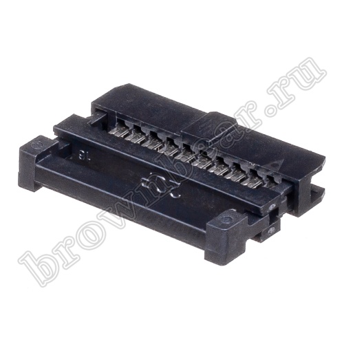 Разъем IDC 2х10 розетка на плоский кабель, шаг 2.00мм IDC2-20 фото 2