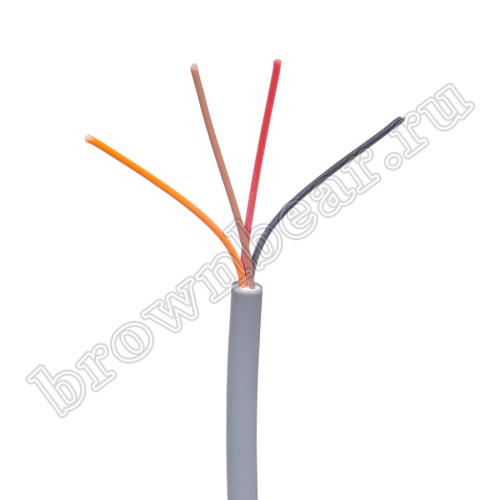 Кабель сигнальный коммуникационный 4 провода, 28AWG, бухта 50м, неэкранированный, серый SIN YU