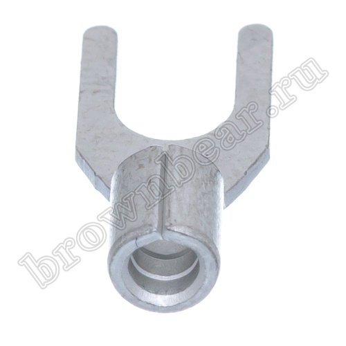 Клемма вилочная обжимная тип "U" 4.3 мм на провод 1.5 - 2.5 мм², неизолированная, кратно 100шт. TY-2-4 фото 5