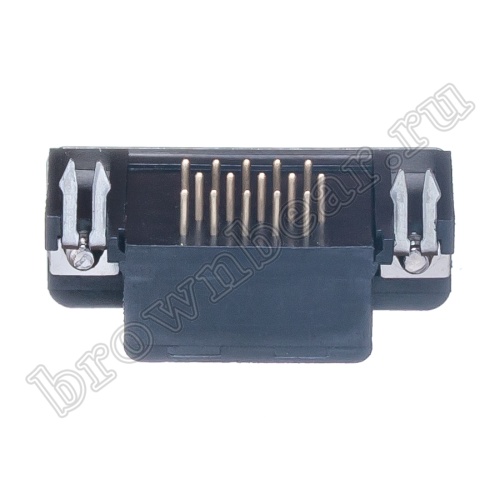 Разъем D-SUB 15 контактов высокой плотности, гнездо на плату,  прямой угол DHR-15F фото 6