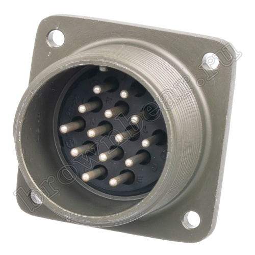 Разъём Amphenol серии MS, 14 контактов, вилка на блок, тип 20, резьбовой MS3102E-20-27P