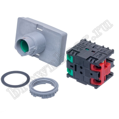 Кнопка управления пуск-стоп, без фиксации, НЗ/НР, зеленая/красная TN2BTW-1AB фото 7