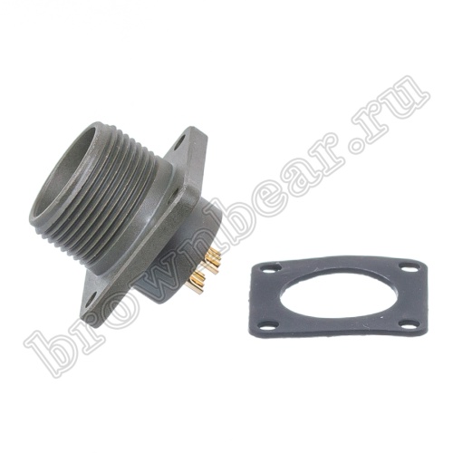 Разъём промышленный круглый MIL-5015 серии MS 4 контакта, вилка на блок фото 3