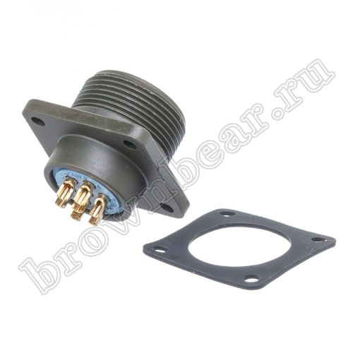 Разъём промышленный круглый MIL-5015 серии MS  7 контактов, гнездо на блок фото 5