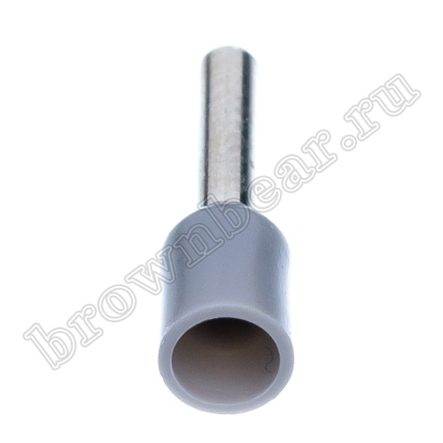 Кабельный наконечник штыревой втулочный изолированный НШВИ 8 мм, под опрессовку на провод 1.0 мм², упаковка 100шт. TIC-1.0-8 фото 4